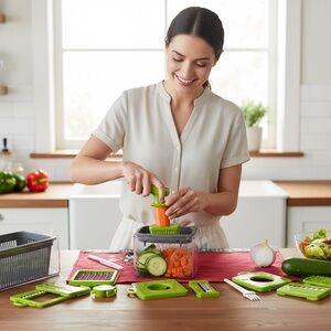 Green Vegetable Chopper Set
